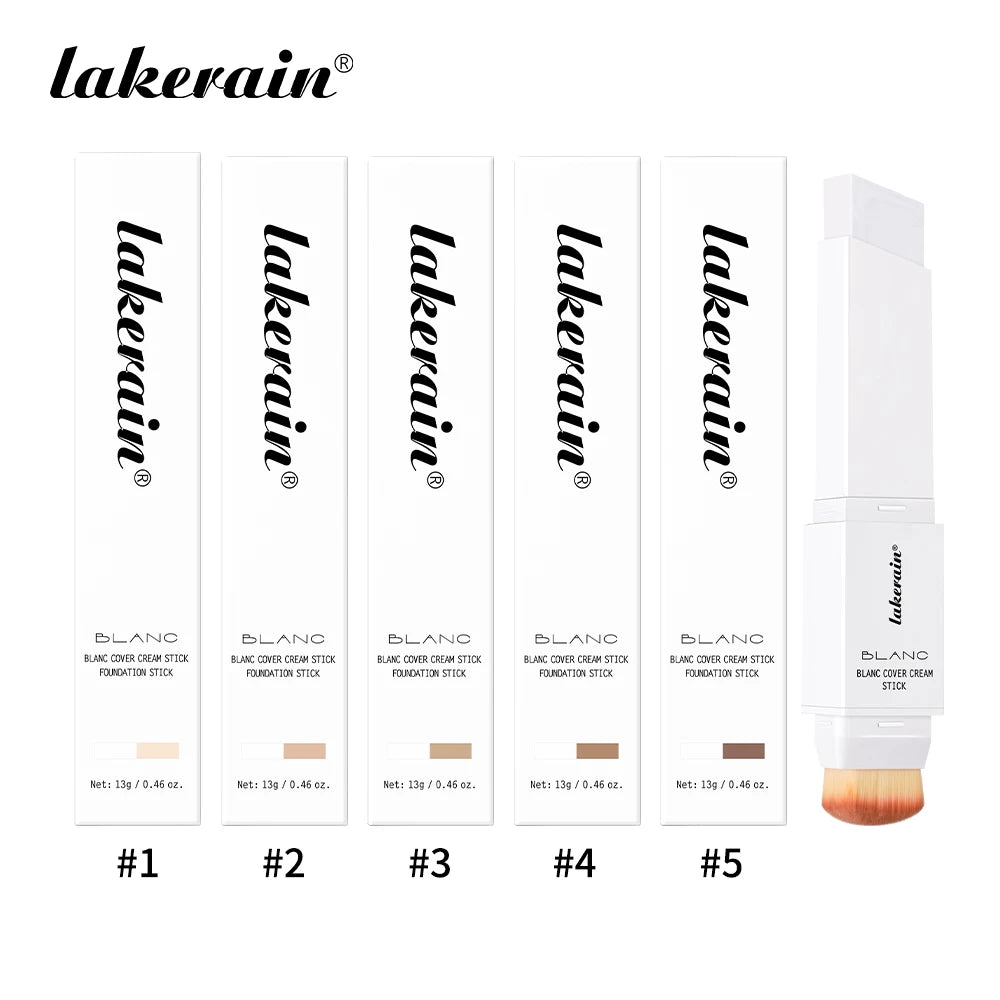 Blanc Cover Cream Stick Waterproof Foundation with Built-in Brush for Daily Natural Makeup - 23