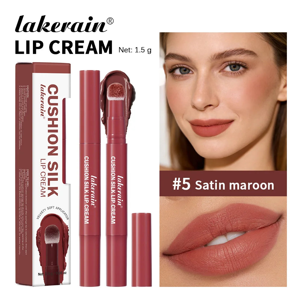 2 in 1 Lip Powder Cream and Blush Waterproof Long Lasting Makeup for Daily Beauty Routine