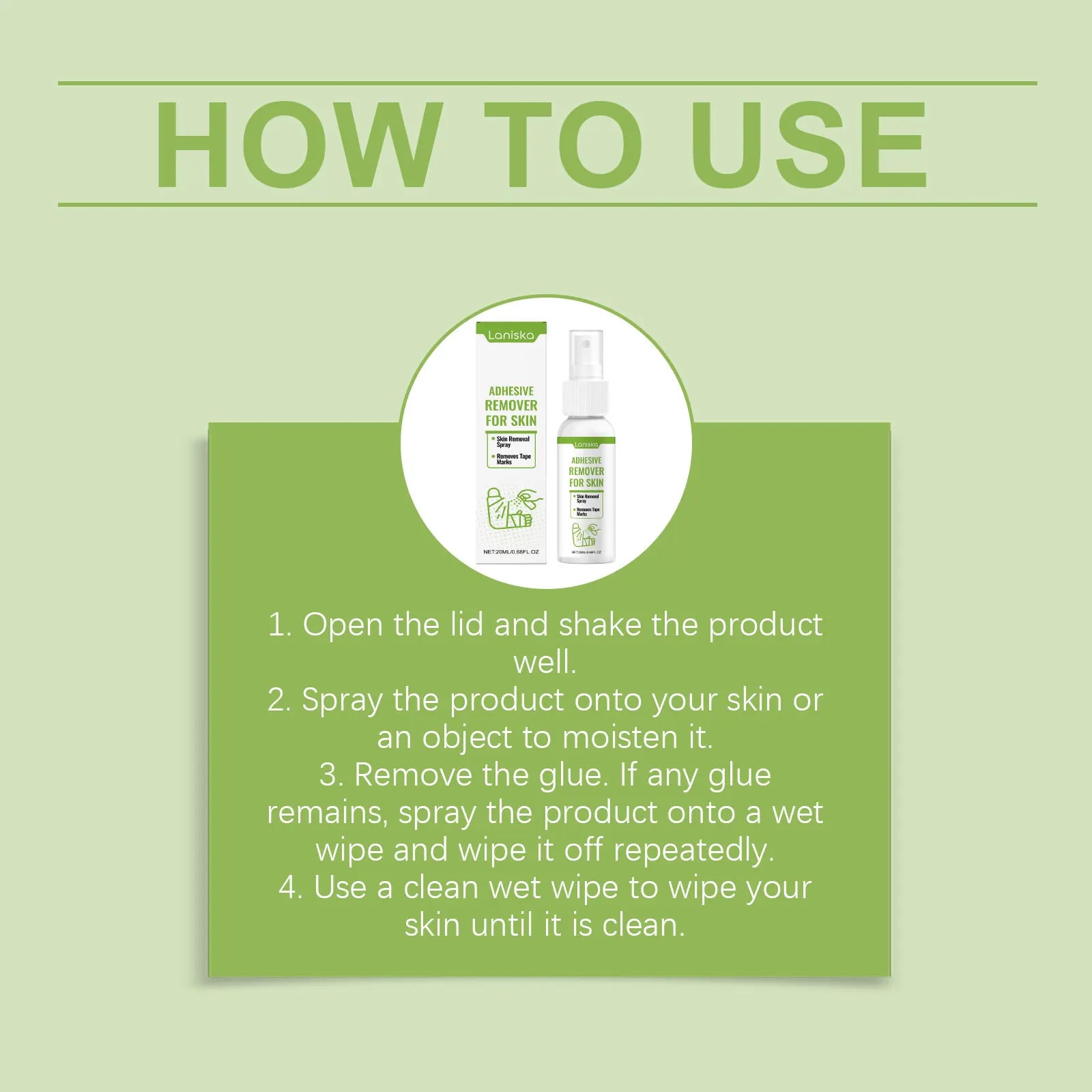 Adhesive Remover Spray Gentle Tape Residue Cleaner for Removing Medical Bandages - 16