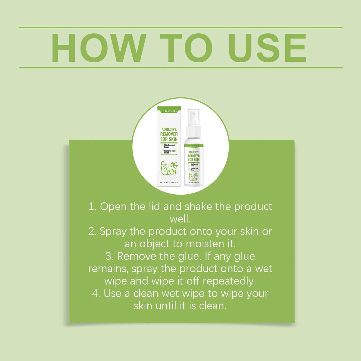 Adhesive Remover Spray Gentle Tape Residue Cleaner for Removing Medical Bandages