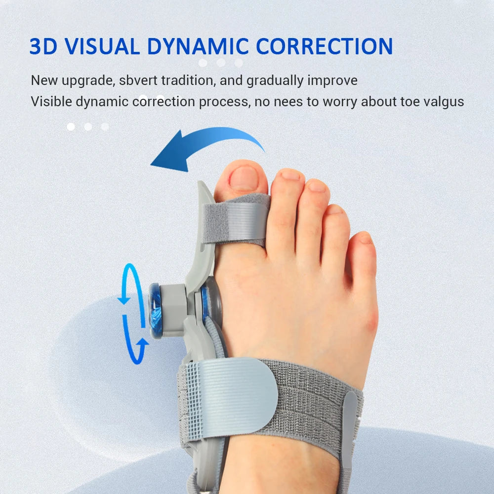 Bunion Adjuster Brace Big Toe Straightener with Knob Dial for Pain Relief and Natural Alignment