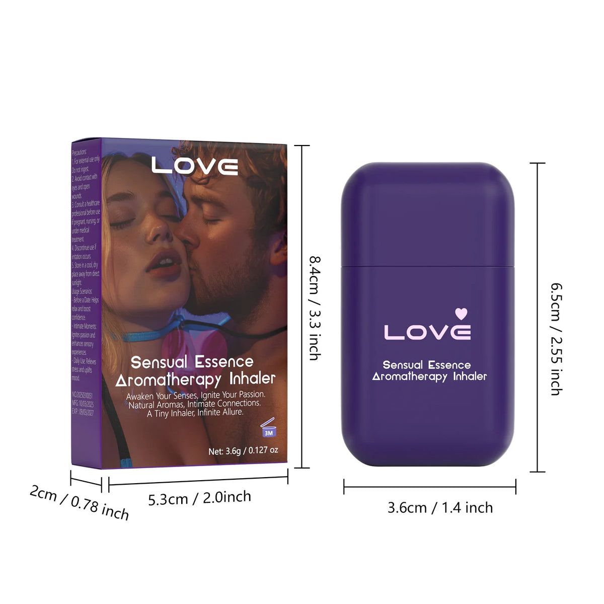 Double Hole Nasal Inhaler Aromatherapy Stick Refreshing Essential Oil for Focus and Daily Energy Use