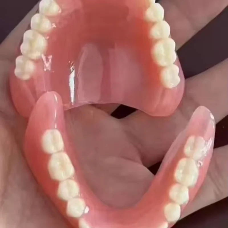 Silicone Dentures Full Mouth Set Realistic Fake Teeth for Improved Smile and Oral Confidence