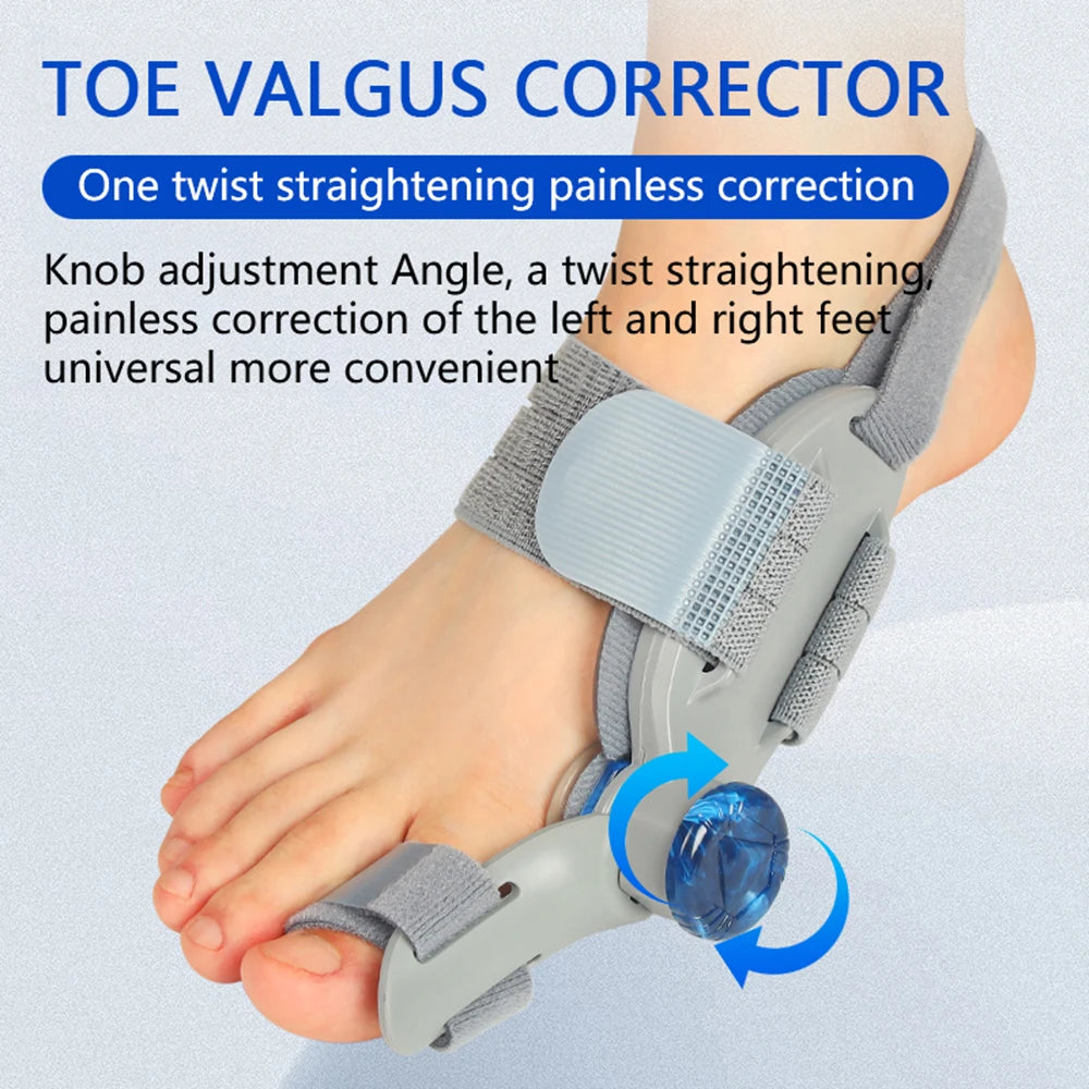 Bunion Adjuster Brace Big Toe Straightener with Knob Dial for Pain Relief and Natural Alignment