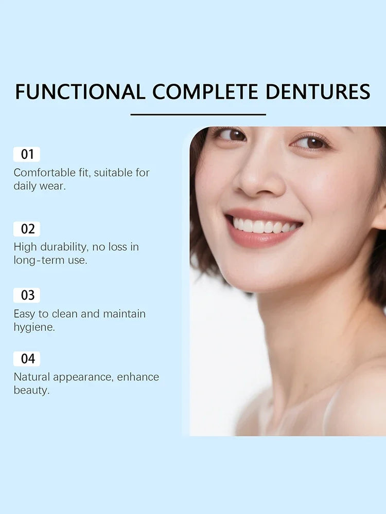 Instant Smile Veneers Fake Teeth Dentures Natural Cosmetic Teeth for Men Women Daily Use