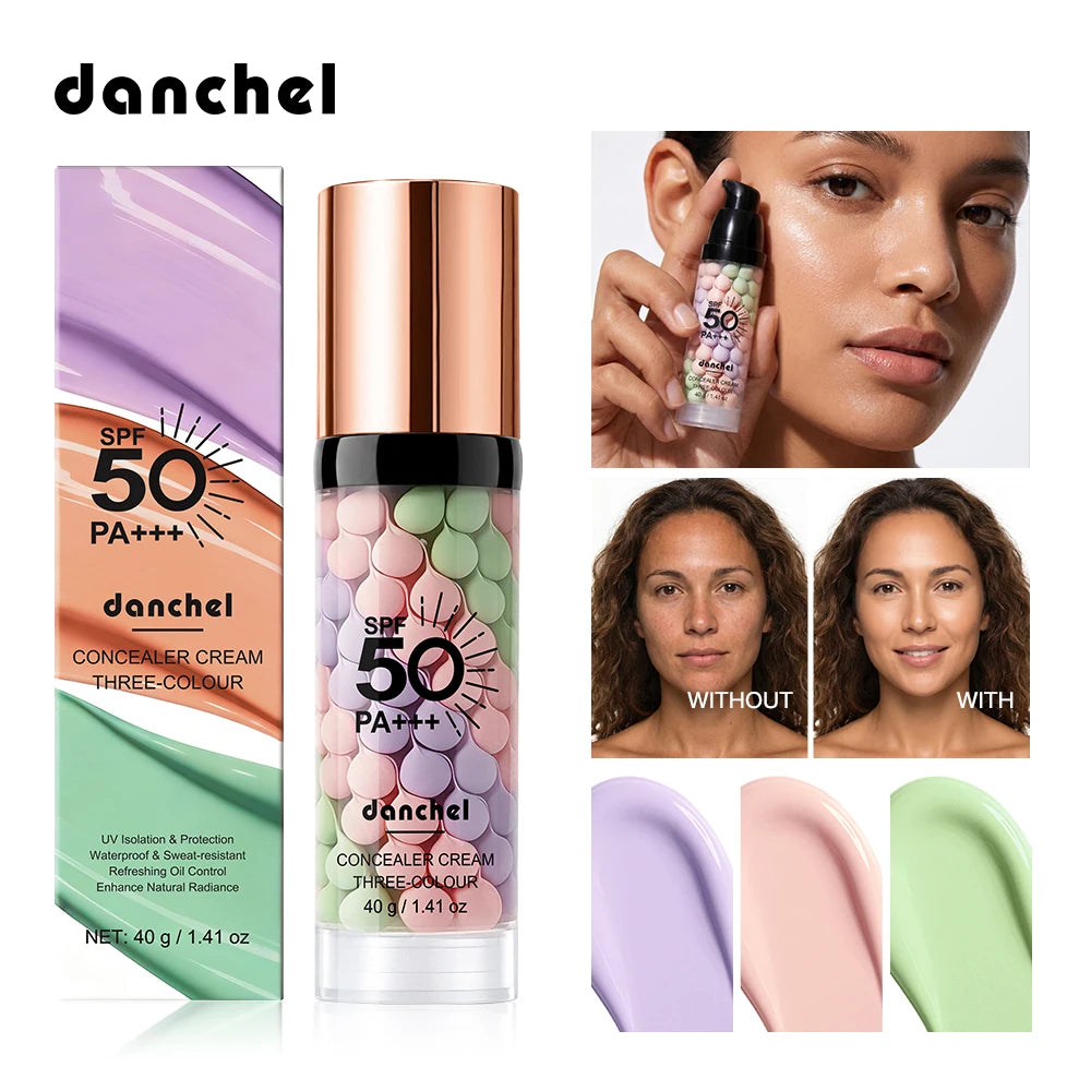 3-in-1 Color Correcting Primer SPF 50 Makeup Base for Radiant Even Skin Tone and Sun Protection