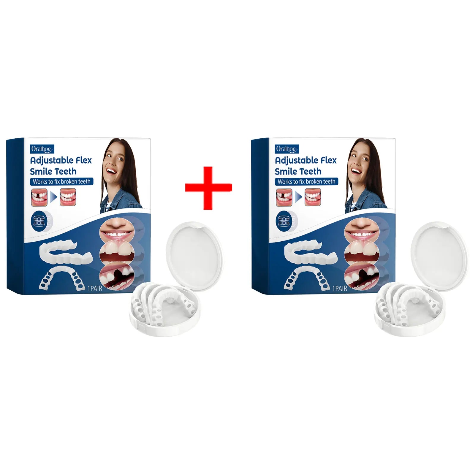 Adjustable Snap On Dentures False Teeth Cosmetic Veneers for Smile Correction - 23
