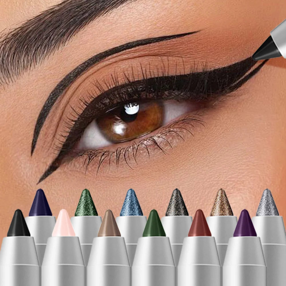 Longwear Eyeliner Pencil Waterproof Smudgeproof Eye Makeup for Precise Daily Cosmetic Look