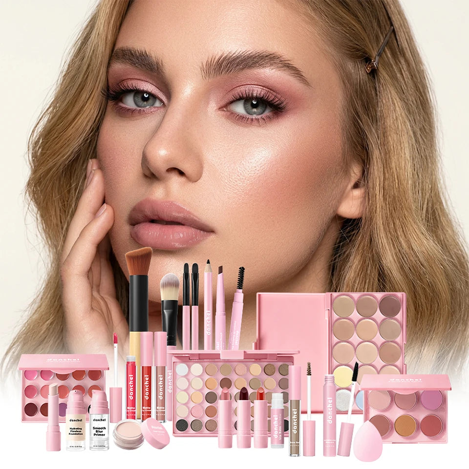 All in One Makeup Kit Cosmetic Set Complete Beauty Tools for Beginners Gifting - 11