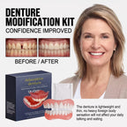 Silicone Dentures Full Set Artificial Teeth Natural Comfort Fit for Adult Oral Beauty Daily Use