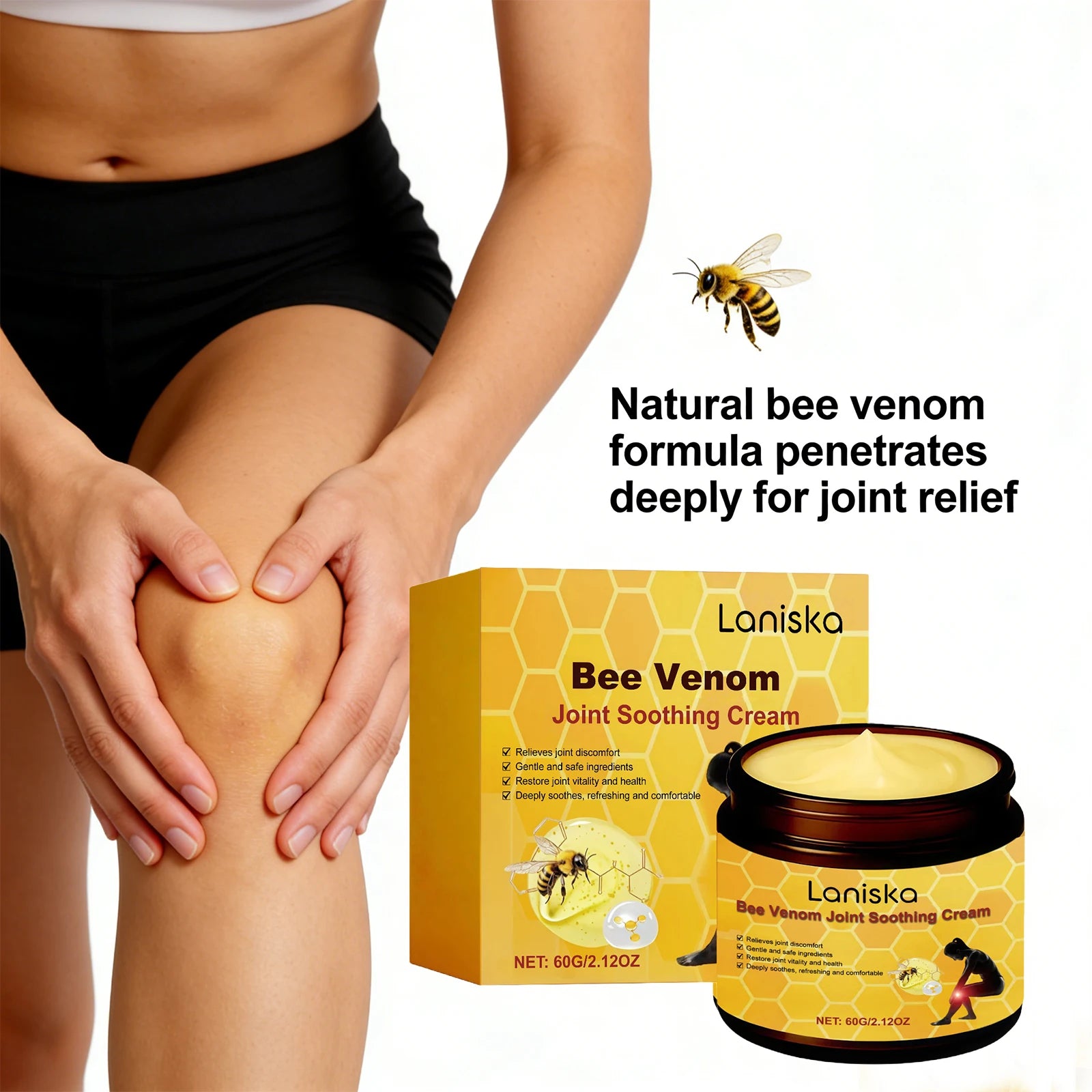 Bee Venom Joint Soothing Cream Natural Massage Balms for Neck Shoulder Waist and Leg Care - 2