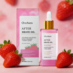 After Shave Oil Strawberry Scented Post Waxing Soothing Serum for Sensitive Skin Care