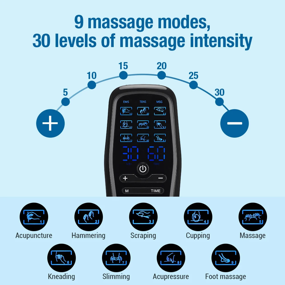 Electric Neck Massager Muscle Stimulator Pulse Therapy Device for Pain Relief at Home and Work