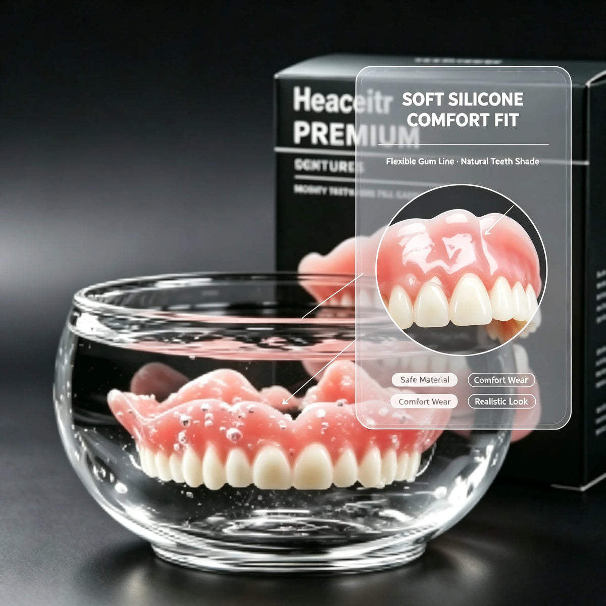 Custom Fit Dentures Boil to Shape Dental Veneers Flexible for Daily Meal and Drink Use