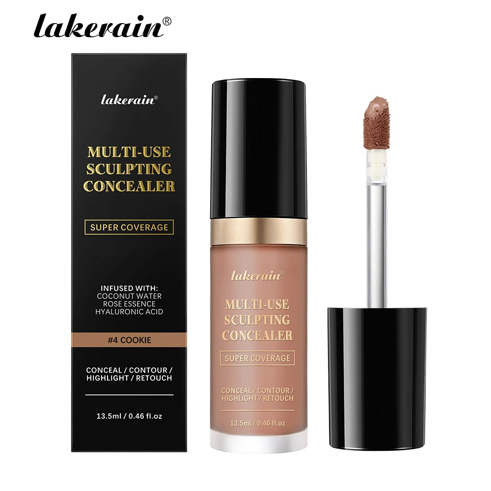 Waterproof Liquid Concealer Matte Foundation Full Coverage for Face Sculpting and Dark Circles - 28