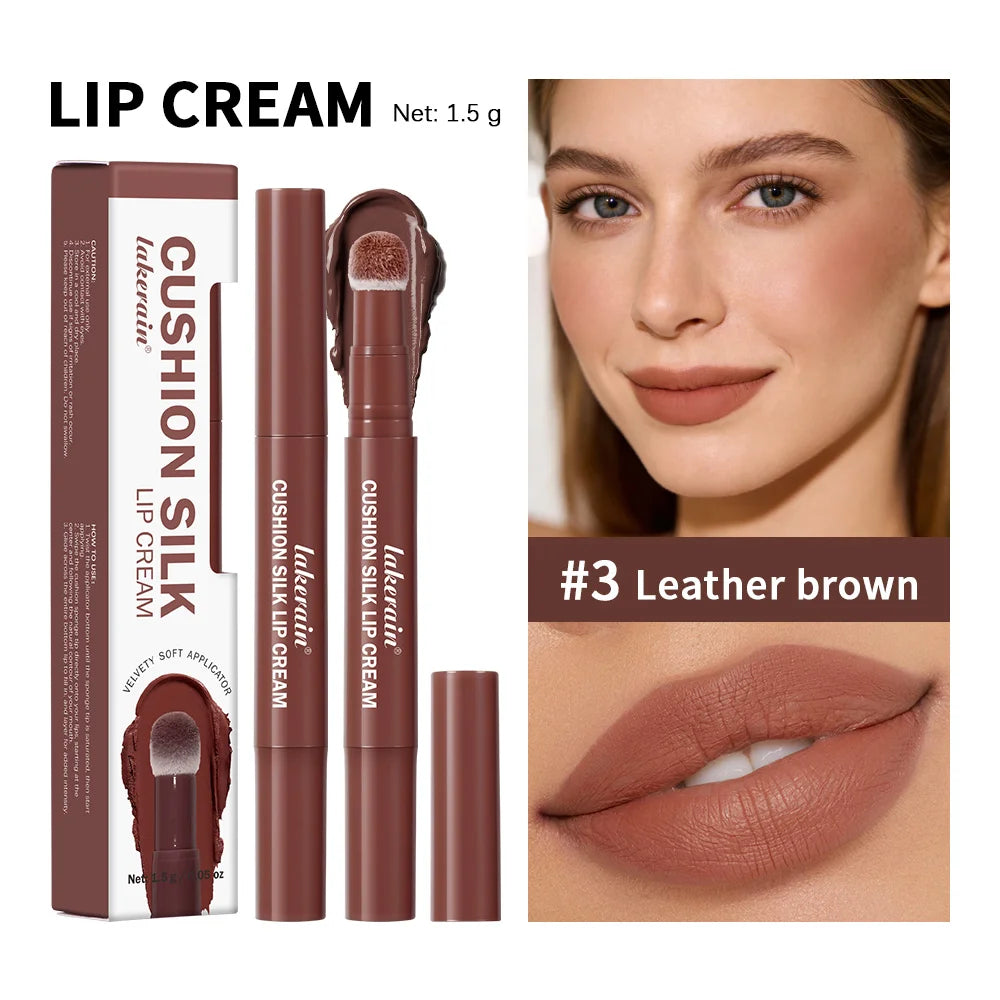 Air Cushion Lip Cream Tinted Blush Dual Action Matte Finish for Daily Makeup Routine - 28