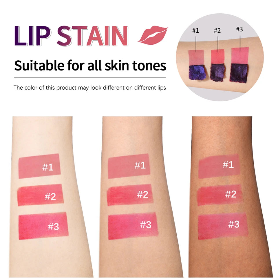 Peel Off Lip Stain Matte Liquid Lipstick Waterproof Long Lasting Tint for Daily Makeup Beauty