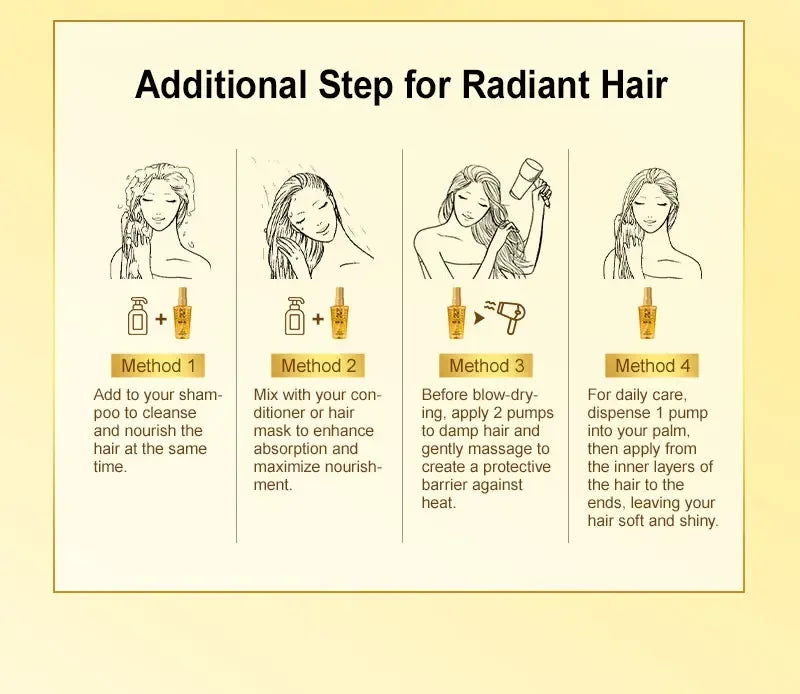 Amino Acid Hair Oil Nourishing Serum for Frizz Control and Heat Protection