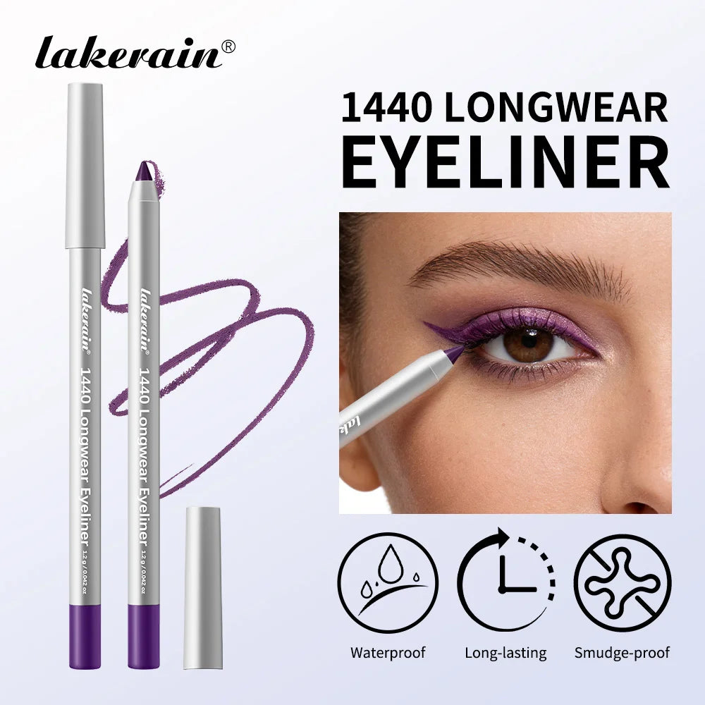Longwear Eyeliner Pencil Waterproof Smudgeproof Eye Makeup for Precise Daily Cosmetic Look