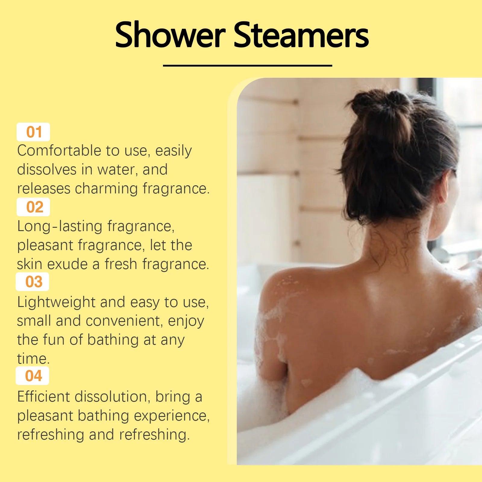 Aromatherapy Shower Tablets Soothing Steamers Natural Fragrance for Stress Relief Bath Home Spa - 10