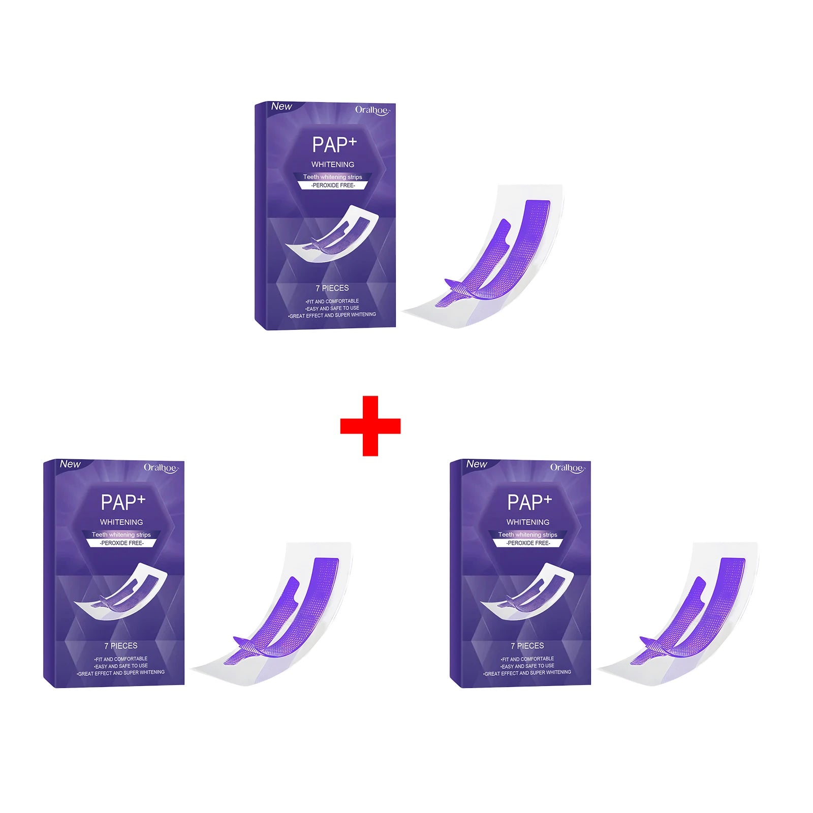 Teeth Whitening Strips Dental Bleaching Kit Gentle PAP Formula for Bright White Smile Routine - 14