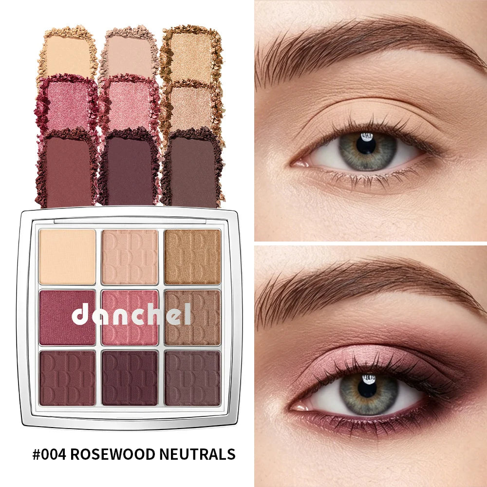9 Color Eyeshadow Palette Makeup Kit Professional Matte Shimmer Pigment for Daily Smoky Eye Looks