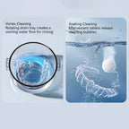 Denture Cleaning Case Dental Appliance Bath Box with Rotary Tray for Daily Hygiene Travel Storage