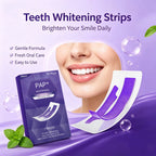 Teeth Whitening Strips Dental Bleaching Kit Gentle PAP Formula for Bright White Smile Routine