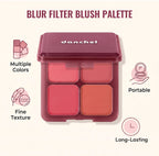 4 Color Blush Palette Matte Face Powder Makeup Set for Natural Cheek Glow