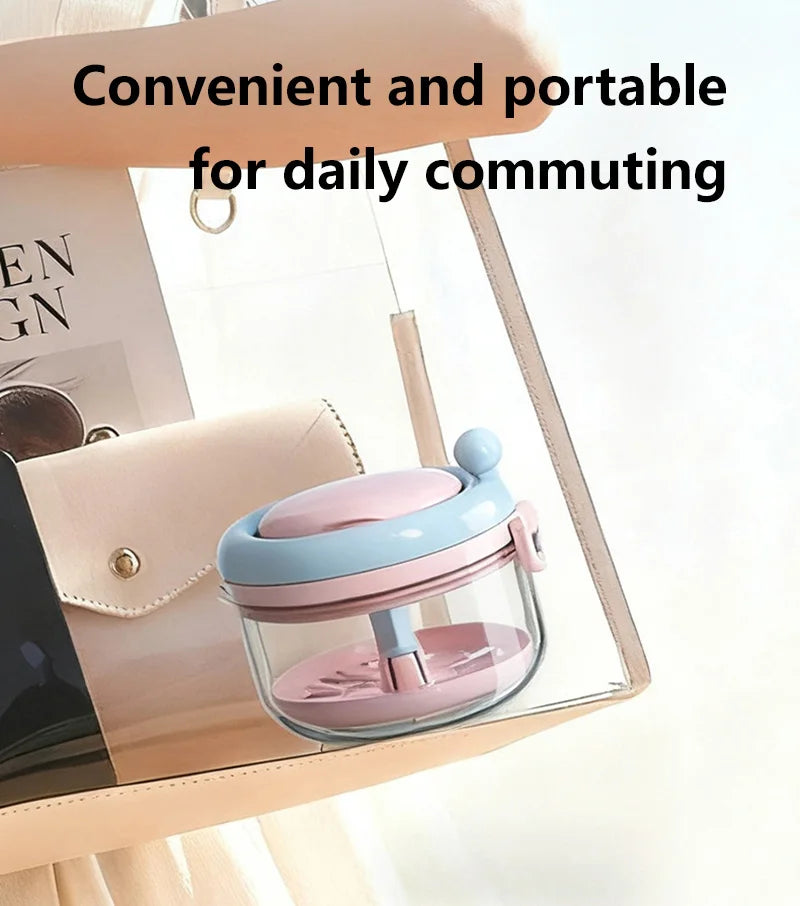Denture Cleaning Case Dental Appliance Bath Box with Rotary Tray for Daily Hygiene Travel Storage