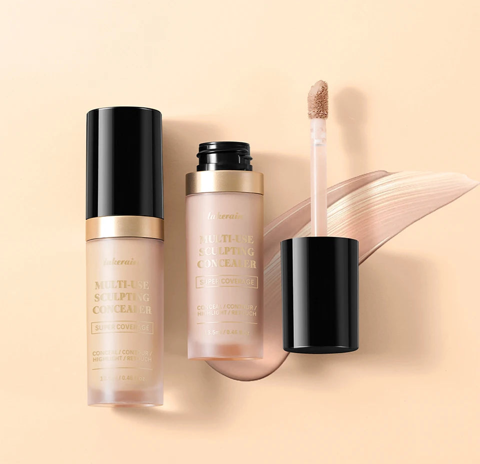 Waterproof Liquid Concealer Matte Foundation Full Coverage for Face Sculpting and Dark Circles