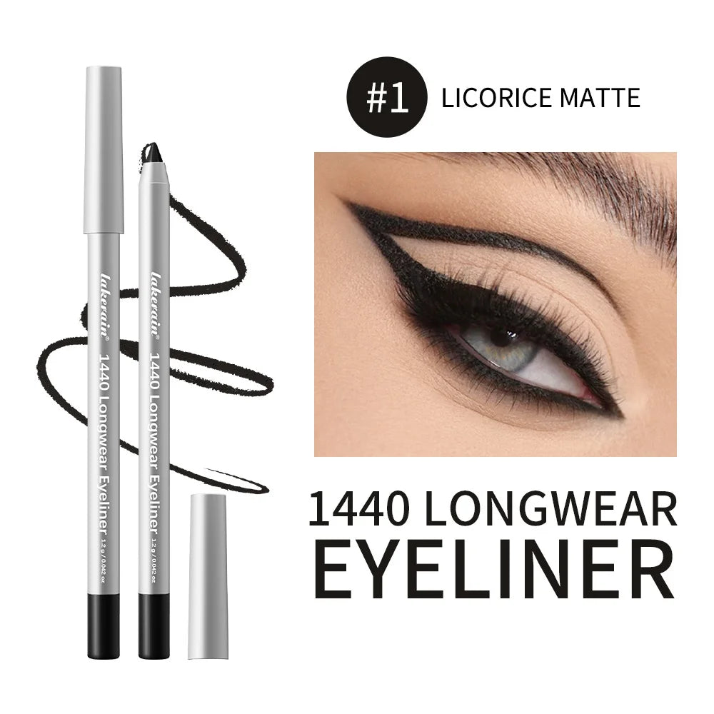 Longwear Eyeliner Pencil Waterproof Smudgeproof Eye Makeup for Precise Daily Cosmetic Look - 23