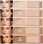 Matte Foundation Stick Face Concealer Makeup with Brush for Flawless Finish