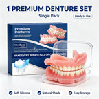 Snap On Dentures Cosmetic Teeth Veneers Natural Smile Fit for Men and Women