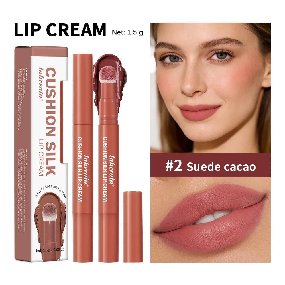 Air Cushion Lip Cream Tinted Blush Dual Action Matte Finish for Daily Makeup Routine