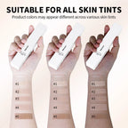 Foundation Stick Cream Makeup Buildable Coverage with Detachable Brush for Smooth Face Application