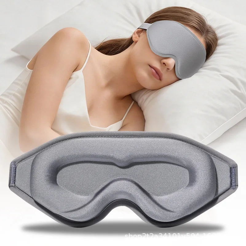 3D Sleep Mask Contoured Eye Cover Comfortable Memory Foam for Deep Night Rest - 15