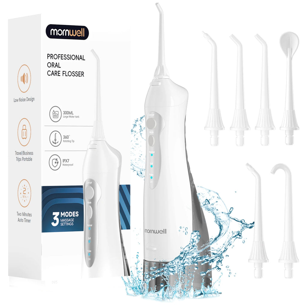 Portable Cordless Water Flosser Oral Irrigator Rechargeable Jet for Travel