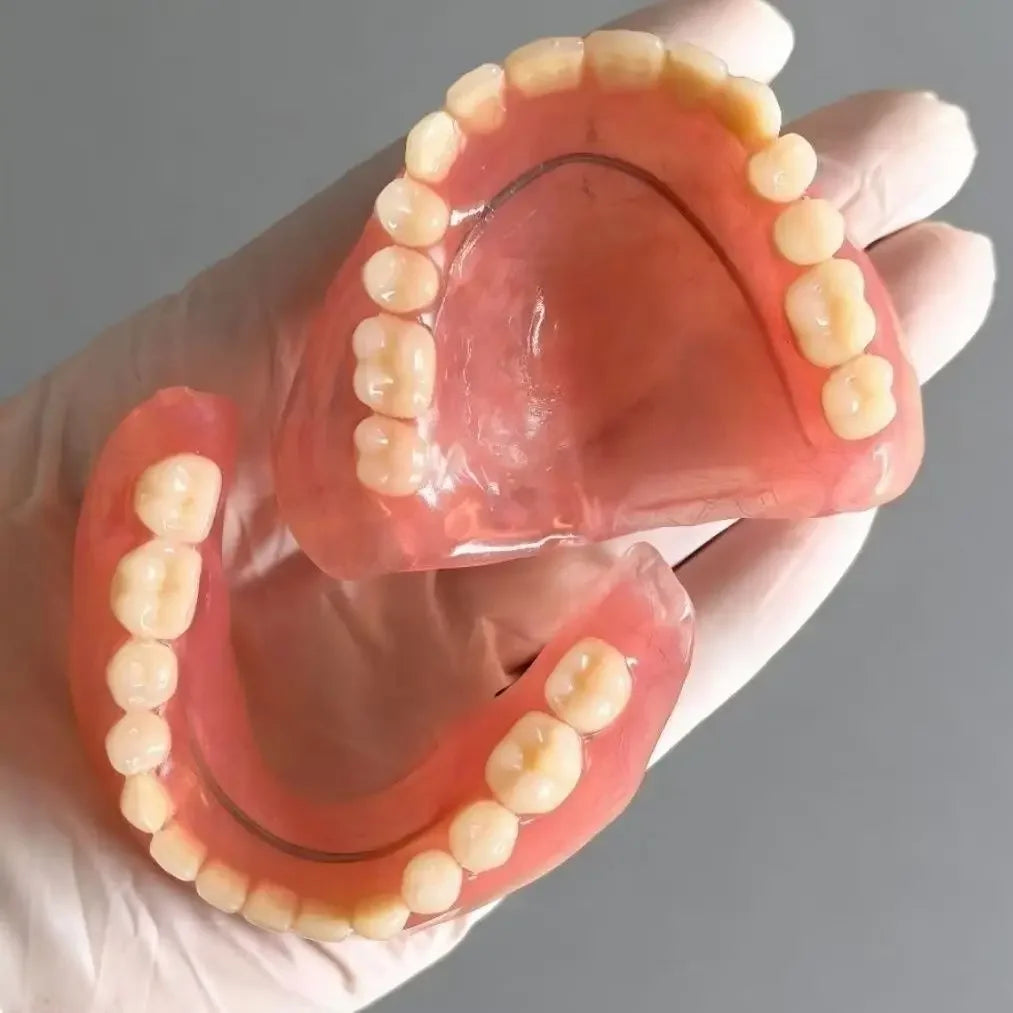 Full Mouth False Teeth Set Cosmetic Denture Kit for Instant Smile Enhancement - 12