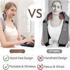 Wireless Neck Shoulder Massager Deep Tissue Kneading Pillow for Pain Relief and Home Relaxing