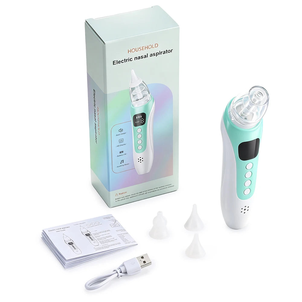 Baby Nasal Aspirator Electric Nose Sucker with 3 Suction Levels for Newborn Infants Congestion