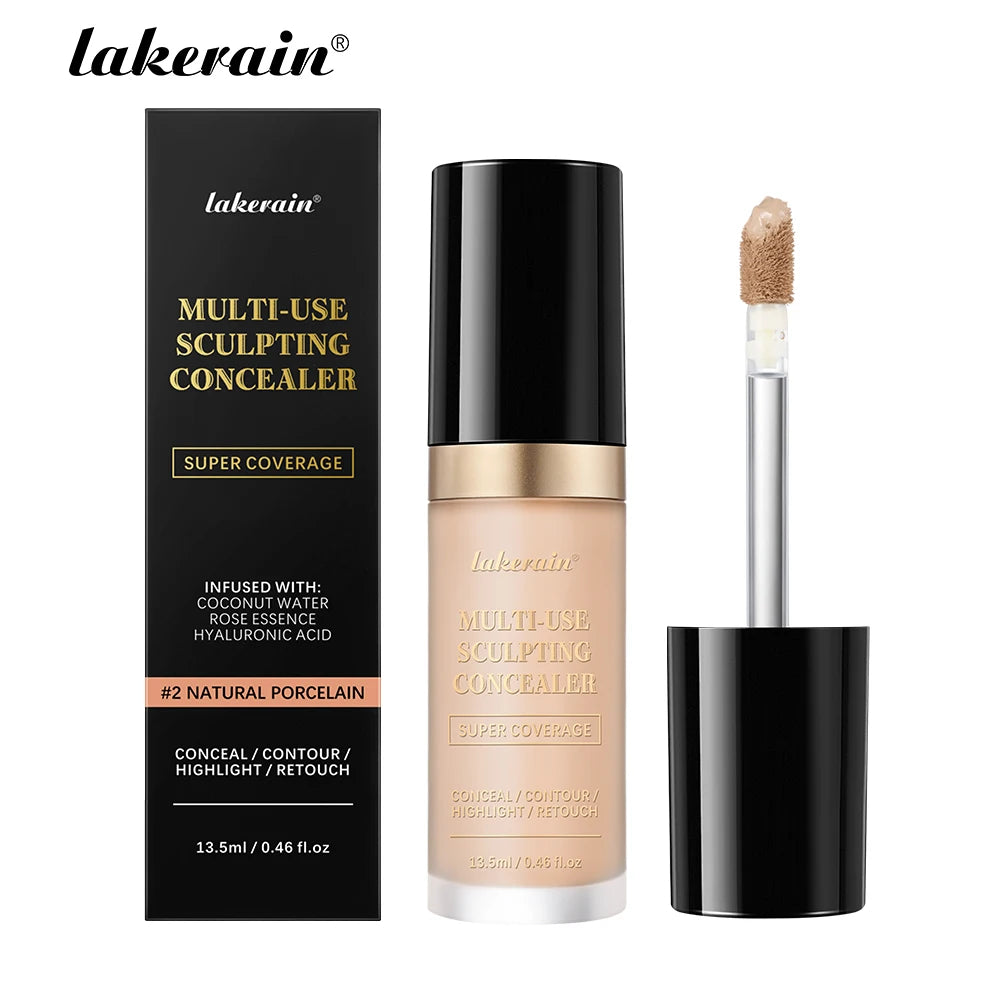 Waterproof Liquid Concealer Matte Foundation Full Coverage for Face Sculpting and Dark Circles - 25