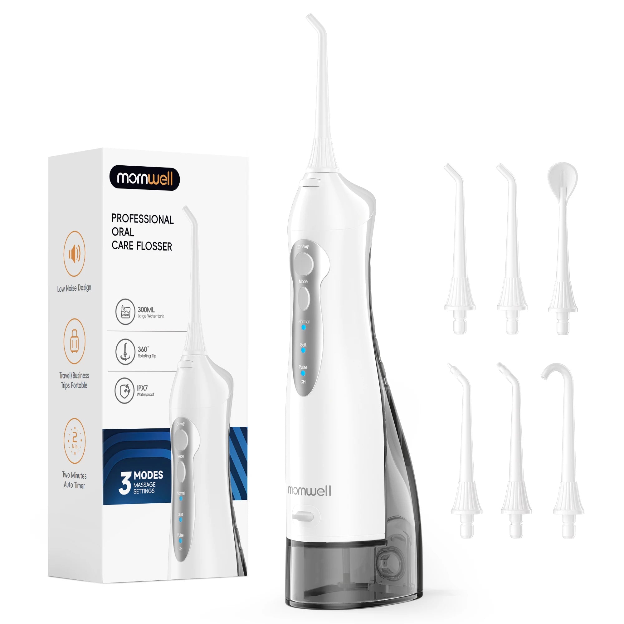 Portable Cordless Water Flosser Oral Irrigator Rechargeable Jet for Travel - 16