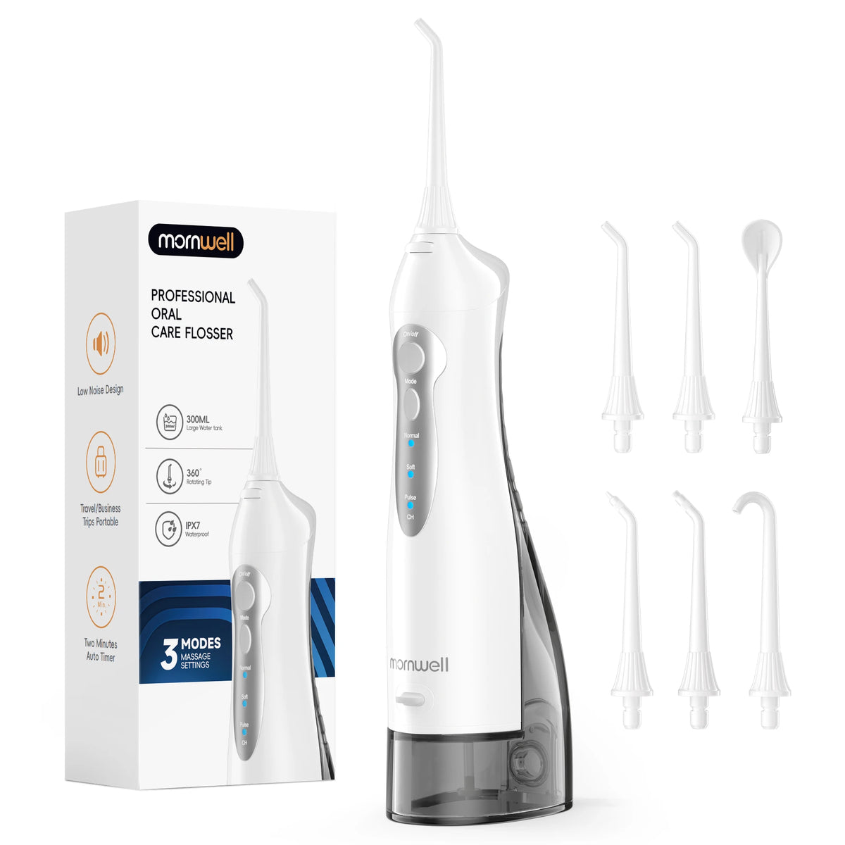 Portable Cordless Water Flosser Oral Irrigator Rechargeable Jet for Travel