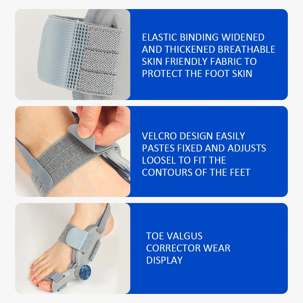 Bunion Adjuster Brace Big Toe Straightener with Knob Dial for Pain Relief and Natural Alignment