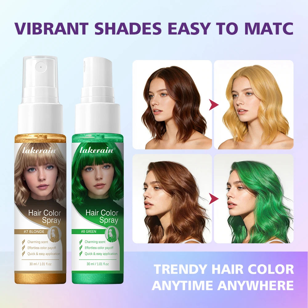Temporary Hair Color Spray Washable Instant Hair Dye for Party Festivals and Temporary Style