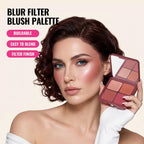 4 Color Blush Palette Matte Face Powder Makeup Set for Natural Cheek Glow