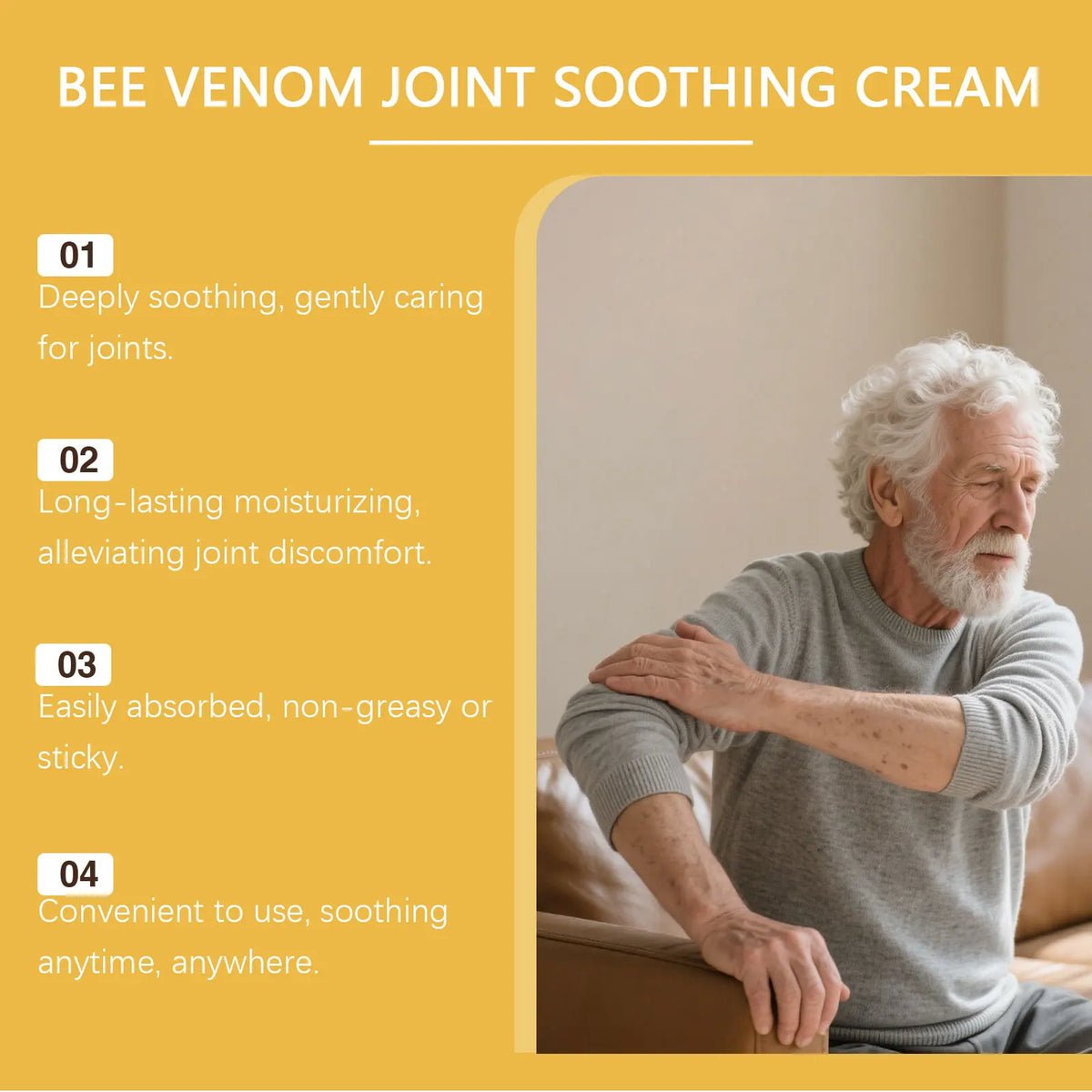 Bee Venom Joint Soothing Cream Natural Massage Balms for Neck Shoulder Waist and Leg Care