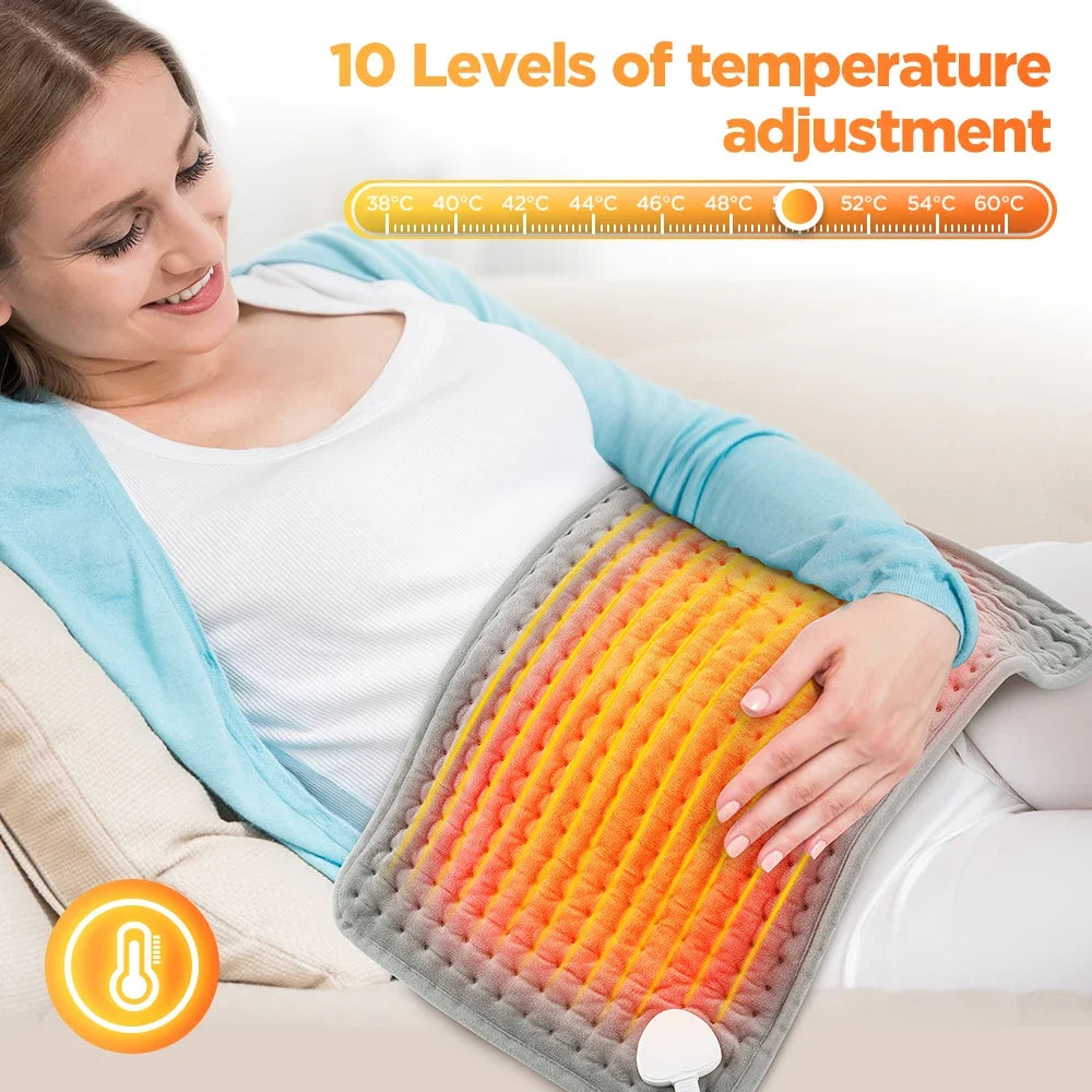 Electric Heating Pad Heated Therapy Mat with Auto Shut Off for Back Neck and Shoulder Pain Relief