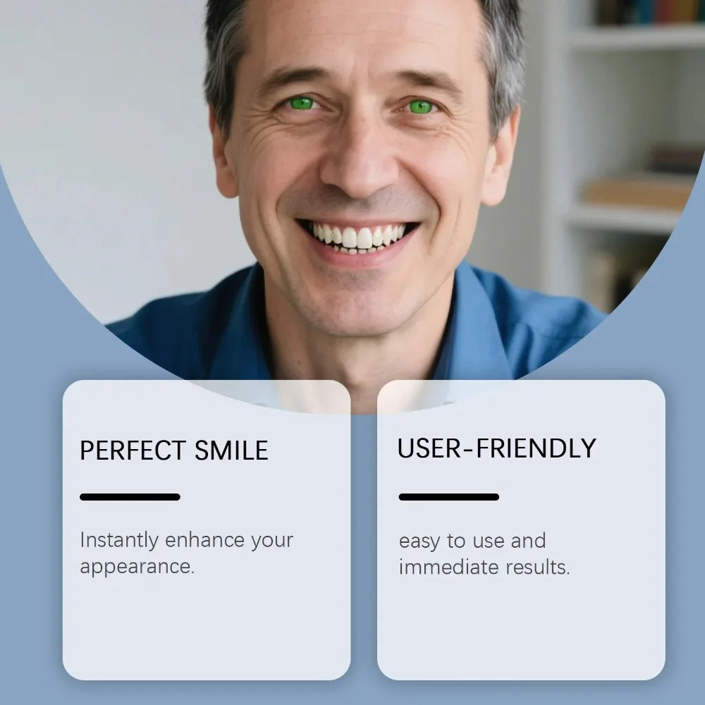 Silicone Dentures False Teeth Cosmetic Smile Veneers for Daily Oral Comfort and Confidence Use